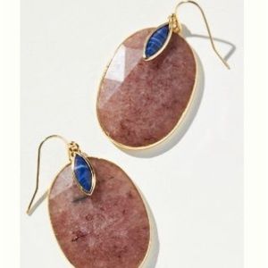 Anthropologie Layered Stone Drop Earrings. NWT